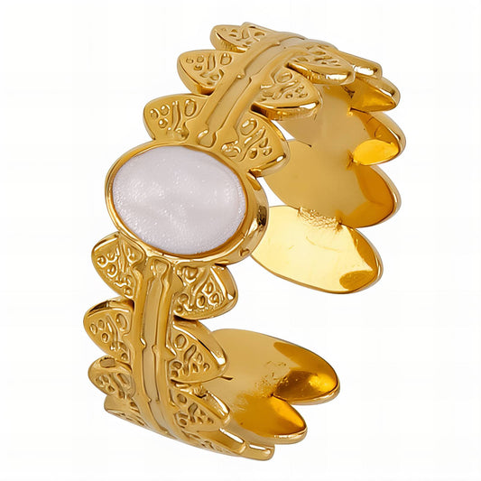 18K gold plated Stainless steel finger ring, Intensity - The Best Accessory
