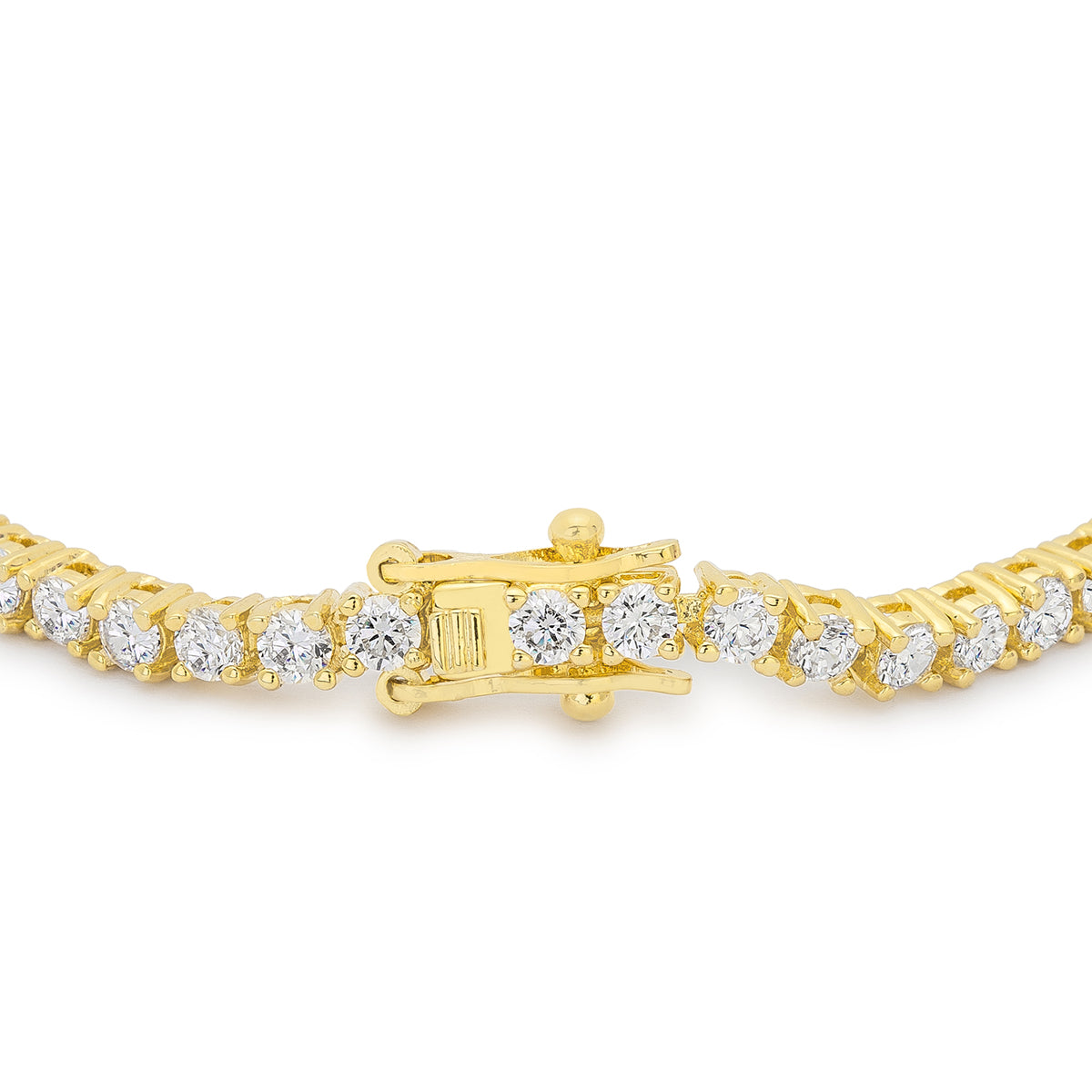 Goldtone Finish Victorian Cubic Zirconia Tennis 7 Inch Bracelet - The Best Accessory