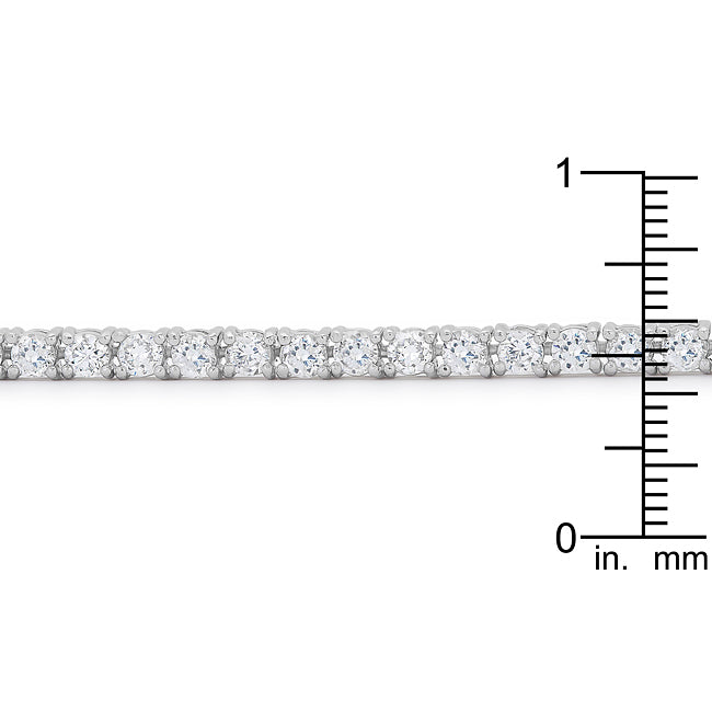 Silvertone Finish Victorian Cubic Zirconia Tennis 8 Inch Bracelet - The Best Accessory