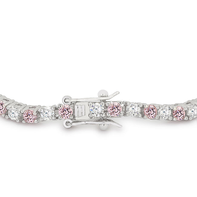 Lace Pink Cubic Zirconia Tennis Bracelet - The Best Accessory