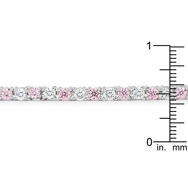 Lace Pink Cubic Zirconia Tennis Bracelet - The Best Accessory