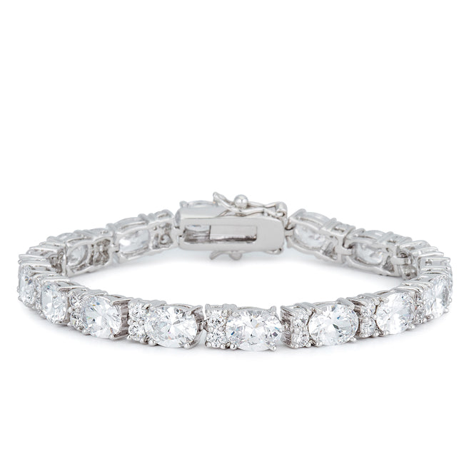 Oversized Oval Cubic Zirconia Tennis Bracelet - The Best Accessory