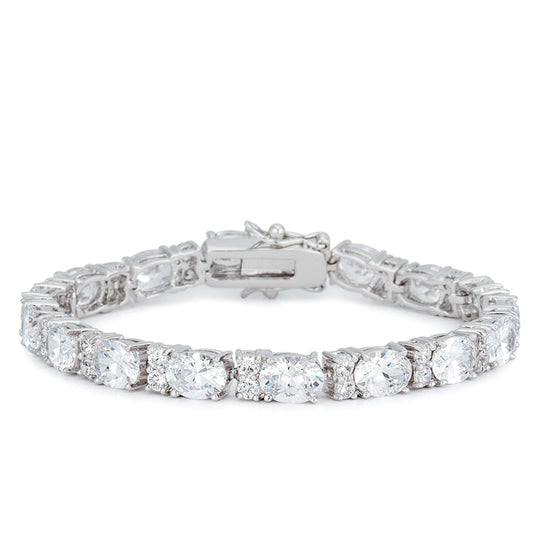 Oversized Oval Cubic Zirconia Tennis Bracelet - The Best Accessory