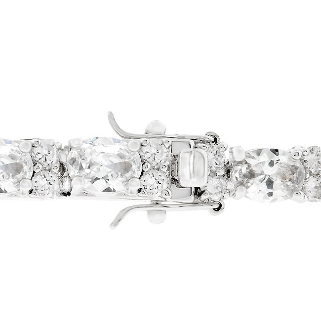 Oversized Oval Cubic Zirconia Tennis Bracelet - The Best Accessory
