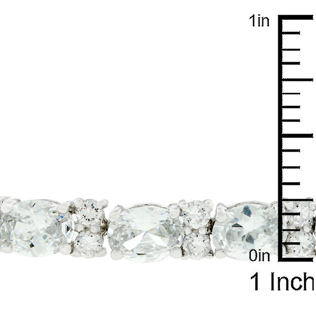 Oversized Oval Cubic Zirconia Tennis Bracelet - The Best Accessory