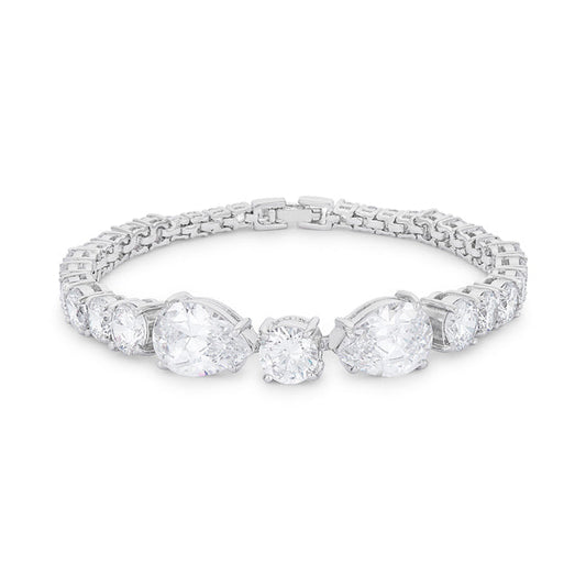 Elegant Pear and Round Cubic Zirconia Tennis Bracelet - The Best Accessory