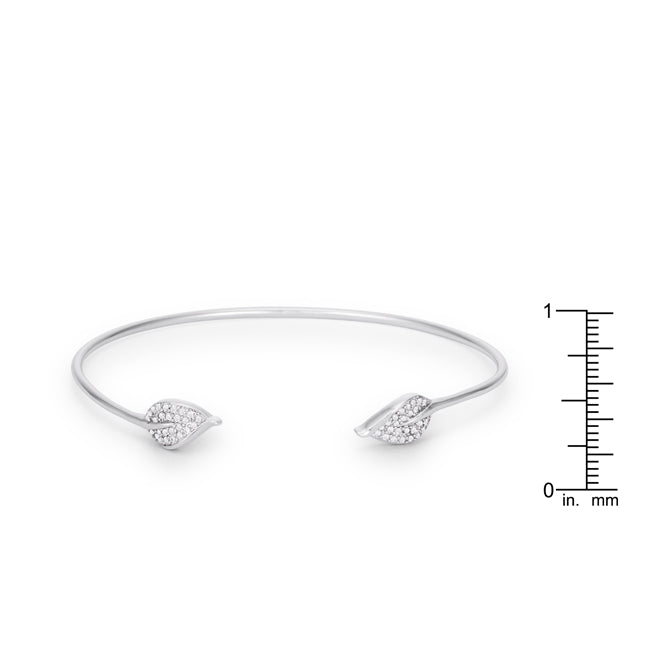 Trendy Rhodium Bracelet with Clear Cubic Zirconia Accents - The Best Accessory
