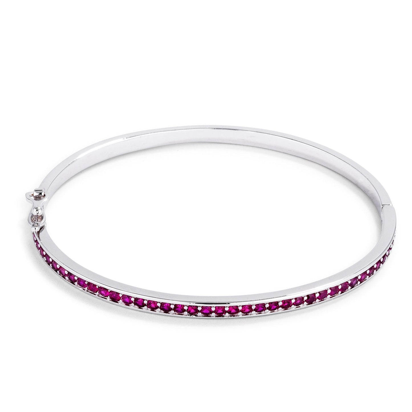 Fuchsia CZ Bangle Bracelet - The Best Accessory