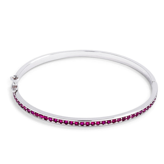 Fuchsia CZ Bangle Bracelet - The Best Accessory