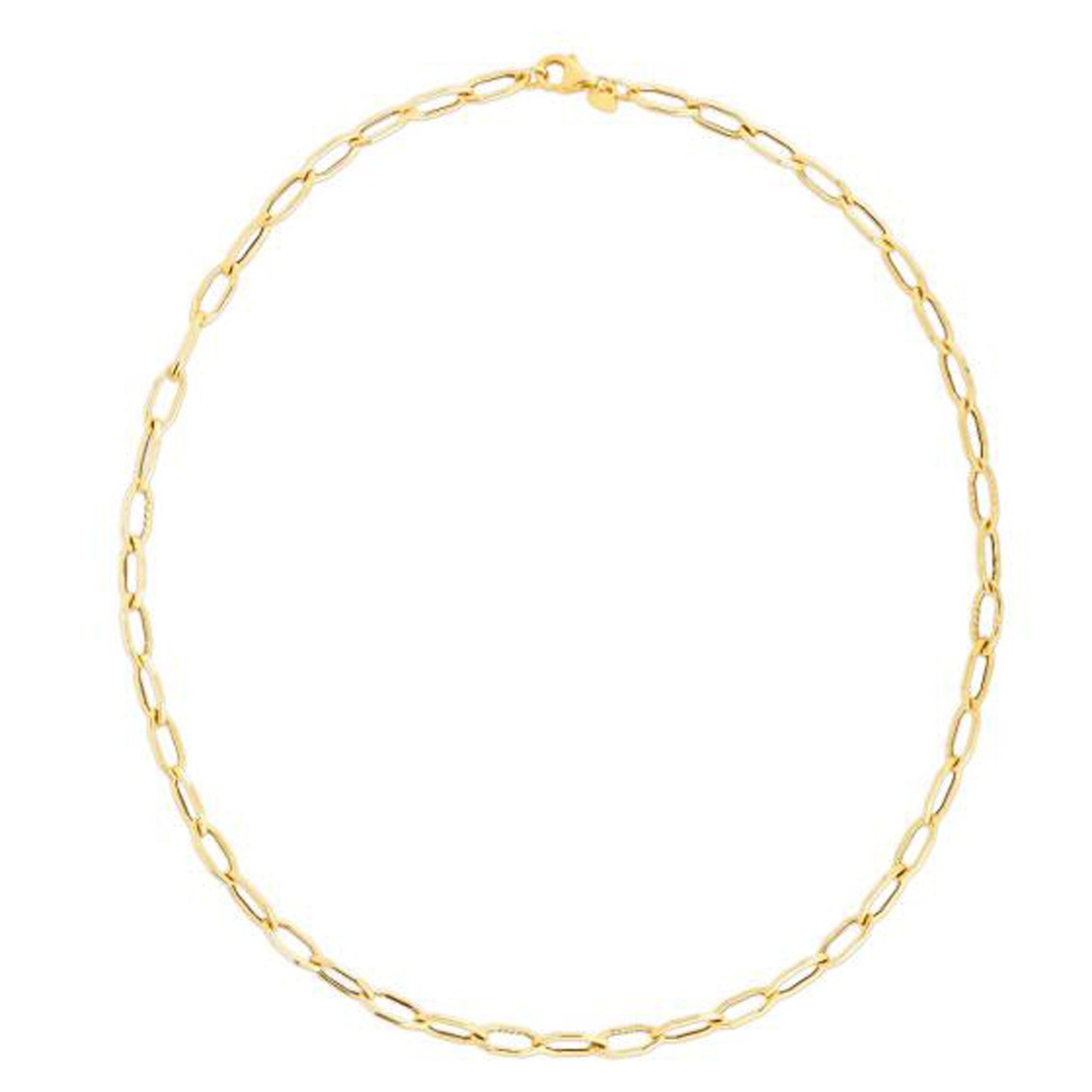 14k Yellow Gold Hexagon Link Necklace - The Best Accessory