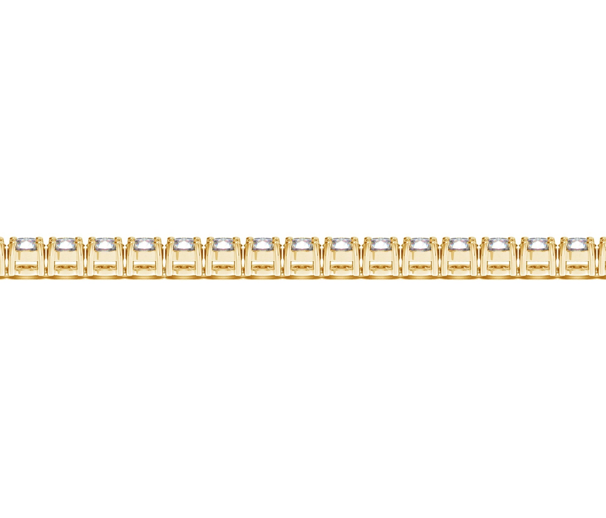 Lab Grown Round Diamond Tennis Bracelet in 14k Yellow Gold (10 cctw F/G  VS2/SI1) - The Best Accessory