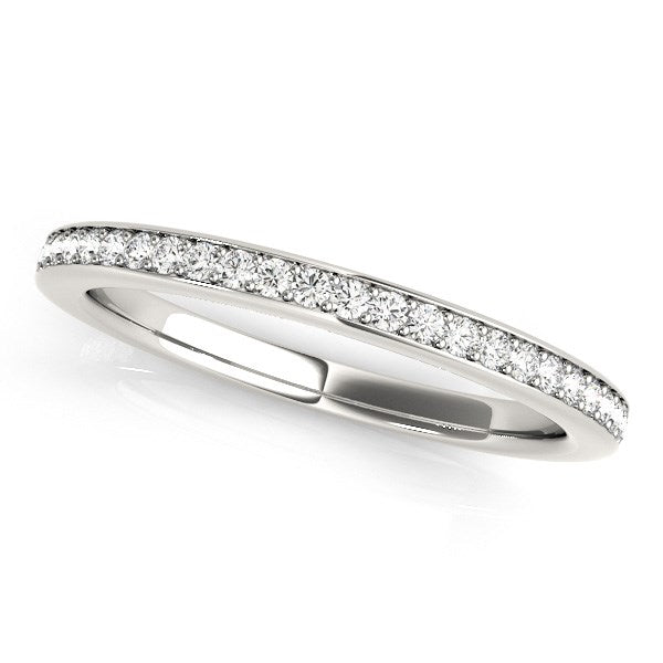 14k White Gold Simple Diamond Wedding Ring (1/4 cttw) - The Best Accessory