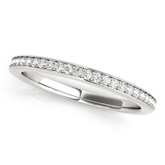 14k White Gold Simple Diamond Wedding Ring (1/4 cttw) - The Best Accessory