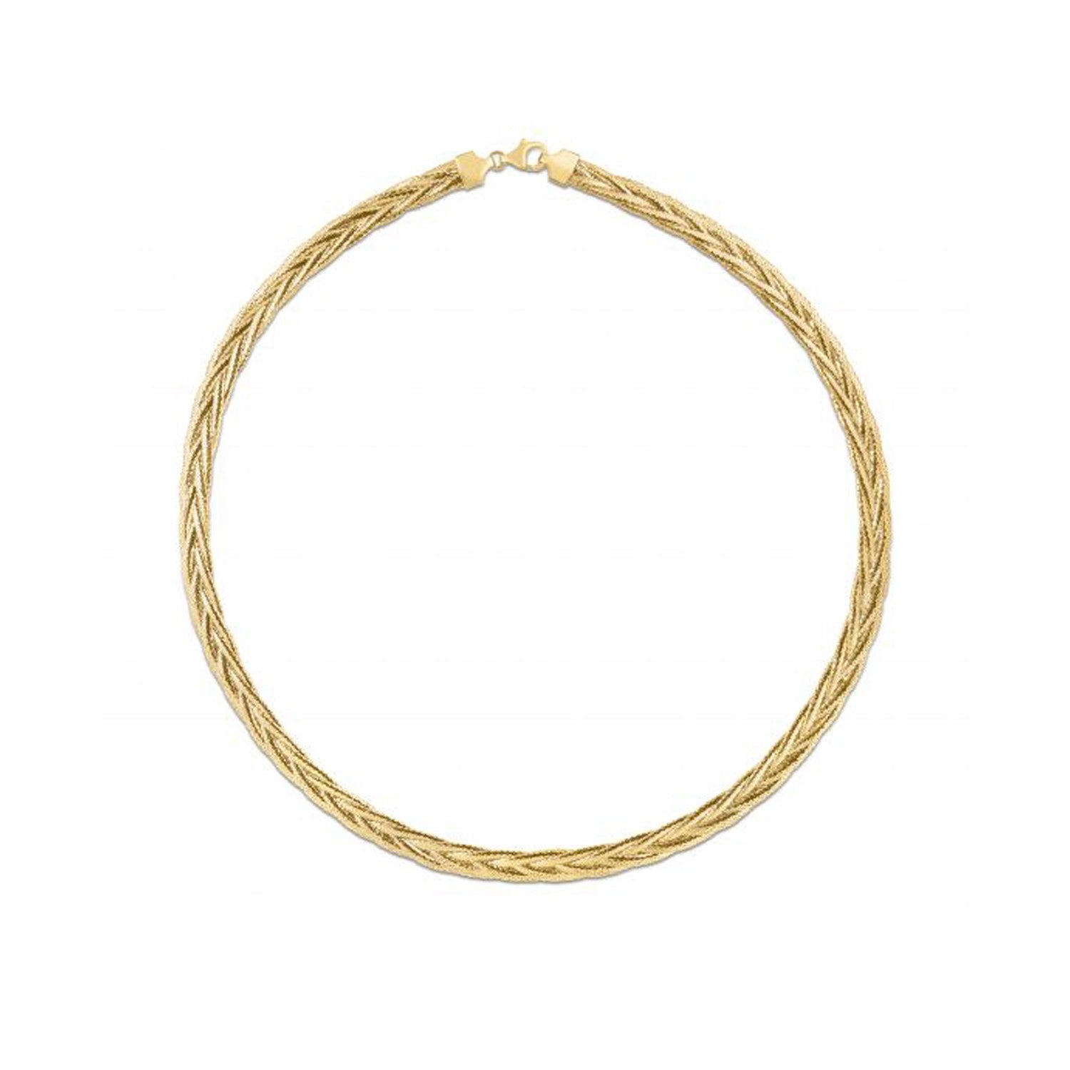 14k Yellow Gold Rapunzel Woven Necklace - The Best Accessory