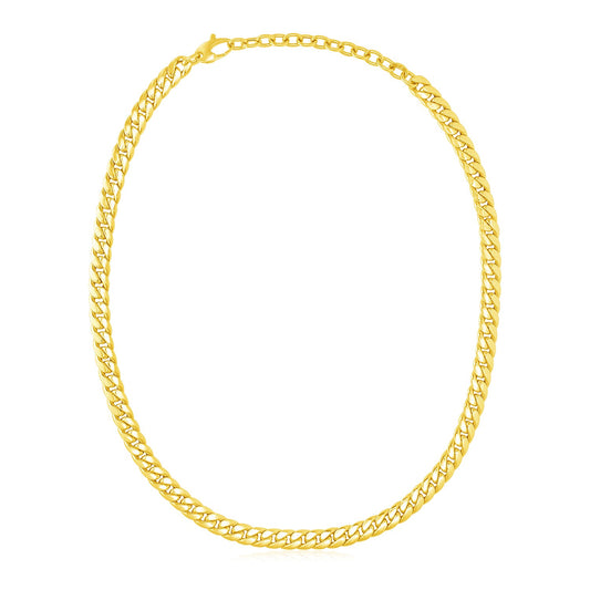 14k Yellow Gold Cuban Chain Choker Necklace - The Best Accessory