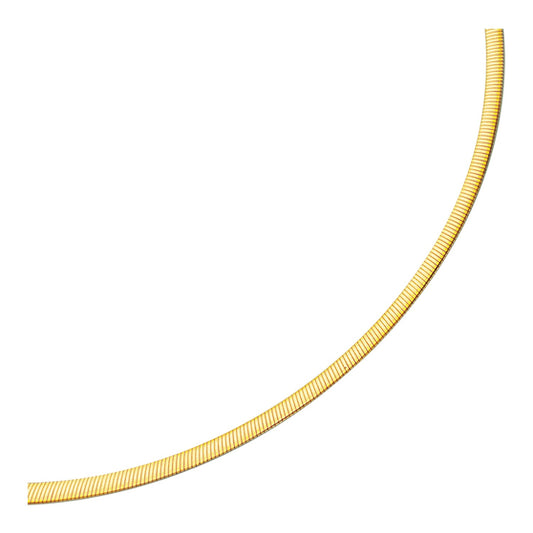 4.0mm 14k Two Tone Gold Reversible Omega Necklace - The Best Accessory