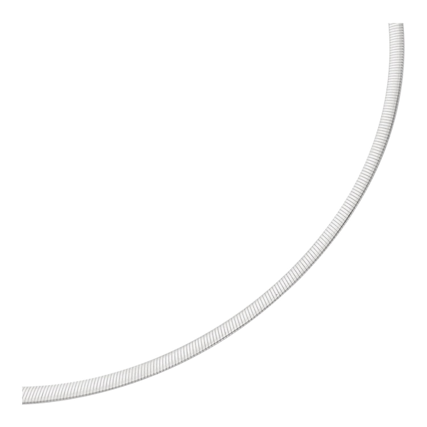 4.0mm 14k Two Tone Gold Reversible Omega Necklace - The Best Accessory
