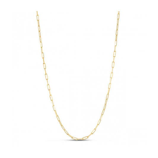 Sterling Silver Gold Plated Paperclip Chain (2.50 mm) - The Best Accessory
