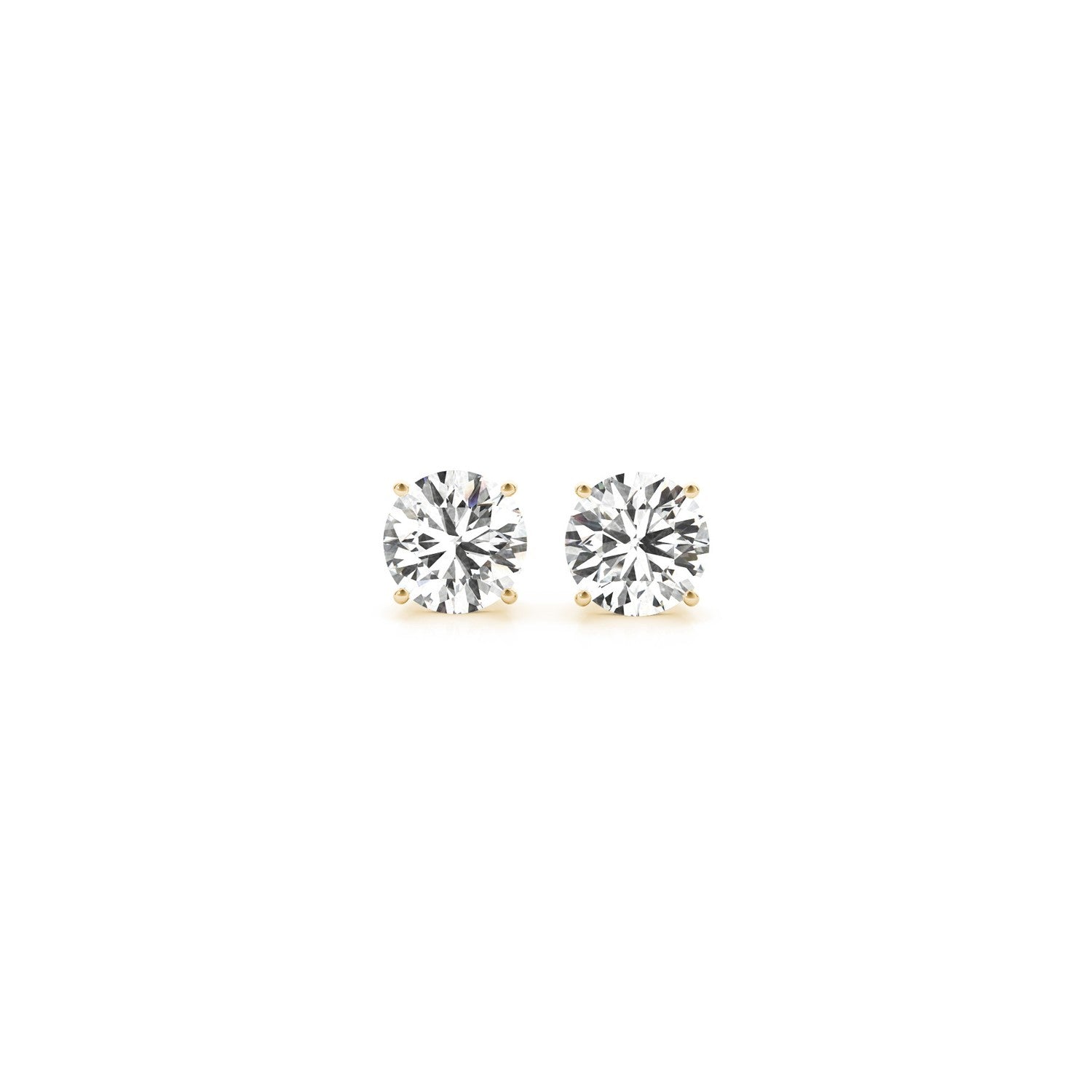 1 cttw Certified IGI Lab Grown Round Diamond Stud Earrings 14k Yellow Gold (G/VS2) - The Best Accessory