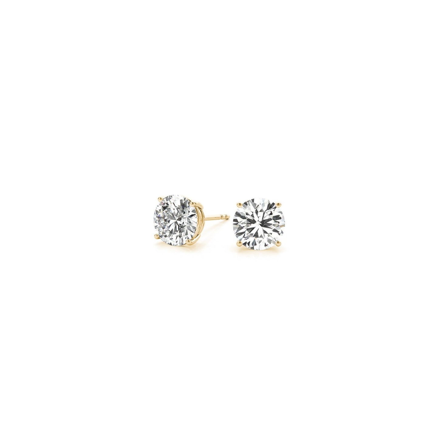 1 cttw Certified IGI Lab Grown Round Diamond Stud Earrings 14k Yellow Gold (G/VS2) - The Best Accessory