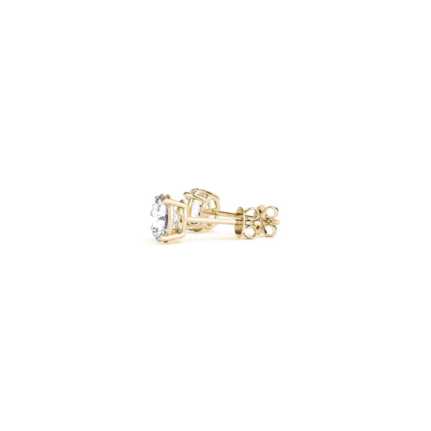 1 cttw Certified IGI Lab Grown Round Diamond Stud Earrings 14k Yellow Gold (G/VS2) - The Best Accessory