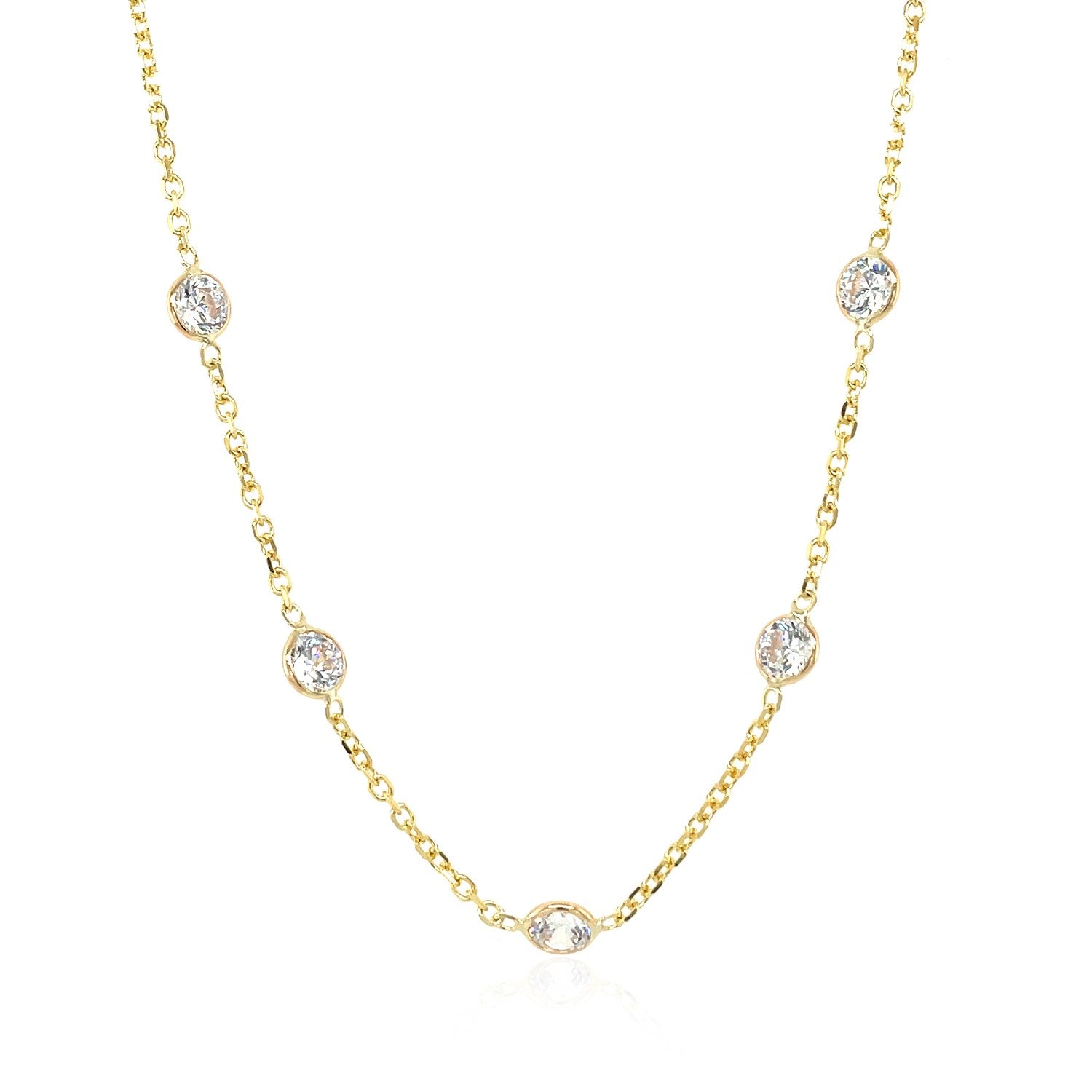 14k Yellow Gold CZ By the Yard Long Links - The Best Accessory