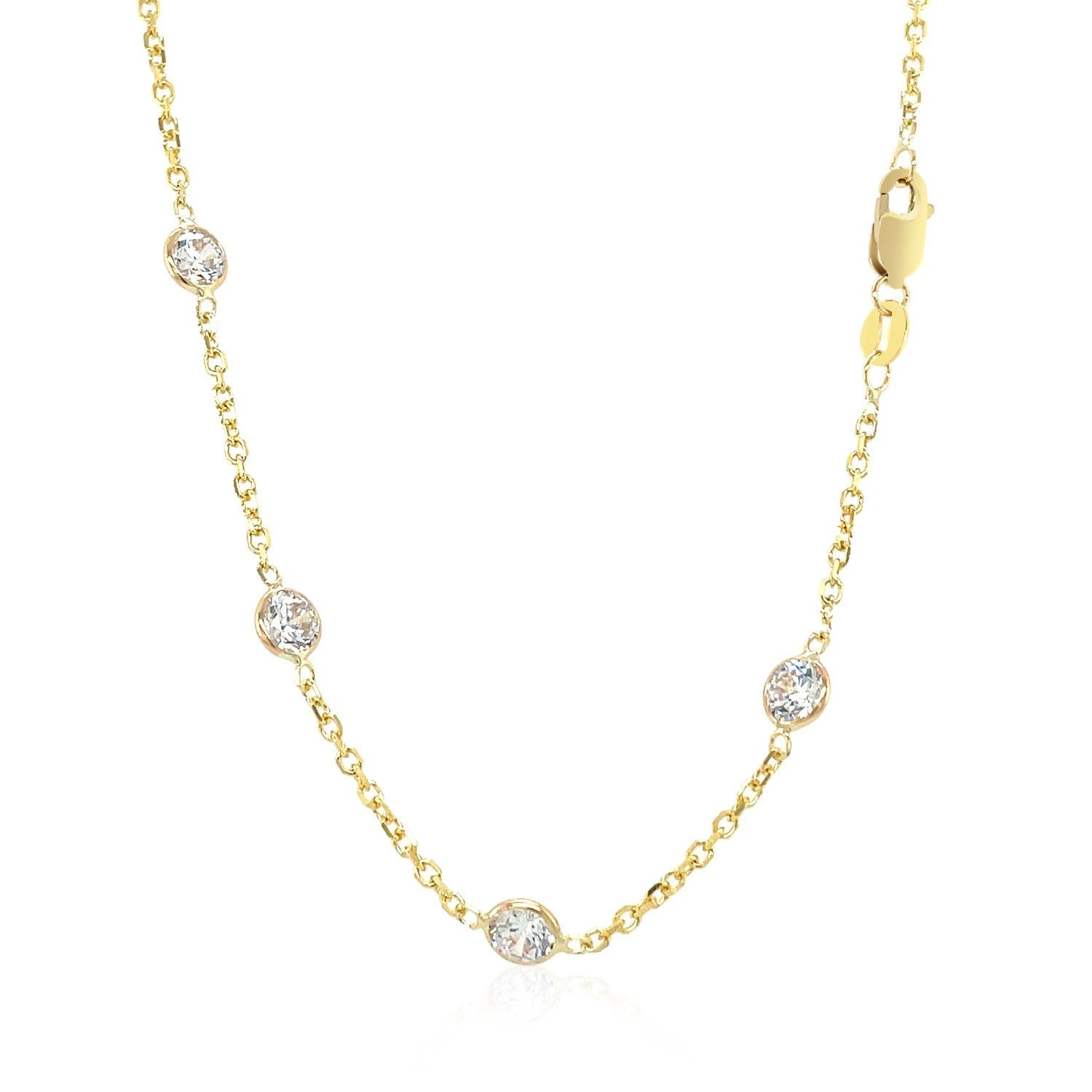 14k Yellow Gold CZ By the Yard Long Links - The Best Accessory