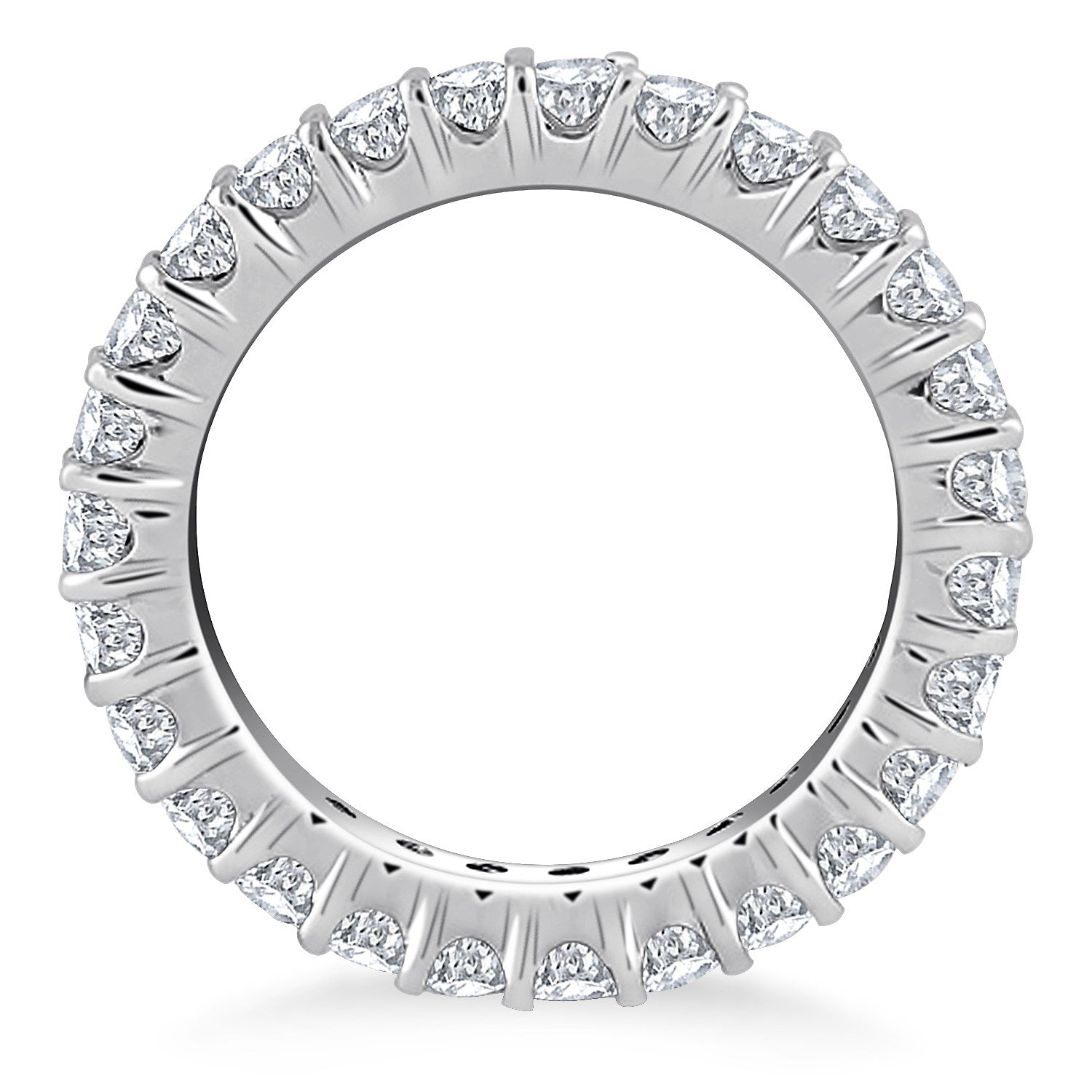 14k White Gold Common Prong Round Diamond Eternity Ring - The Best Accessory