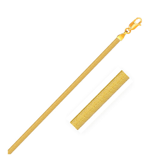 14k Yellow Gold Super Flex Herringbone Bracelet (2.80 mm) - The Best Accessory