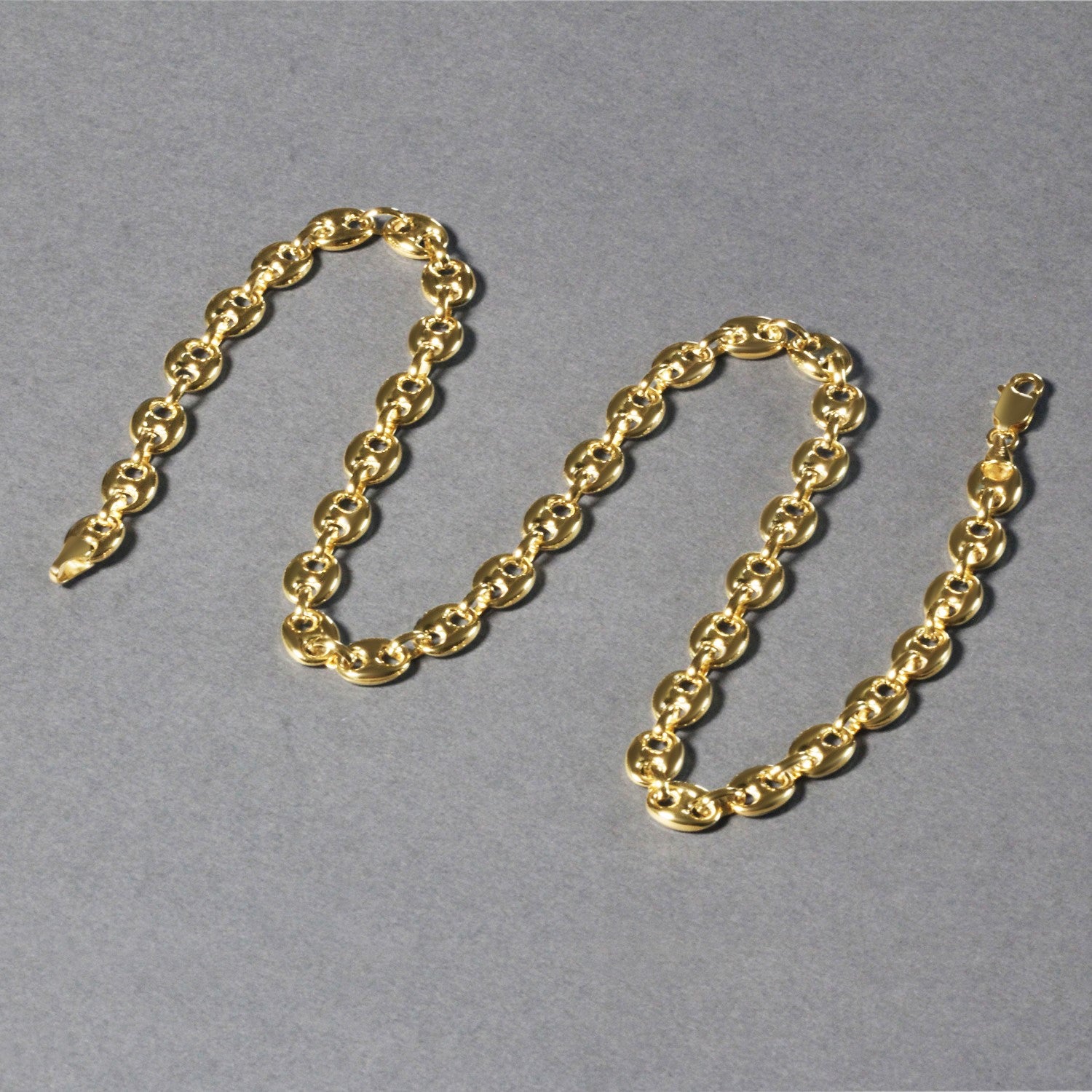 14k Yellow Gold Puffed Mariner Link Chain (6.80 mm) - The Best Accessory