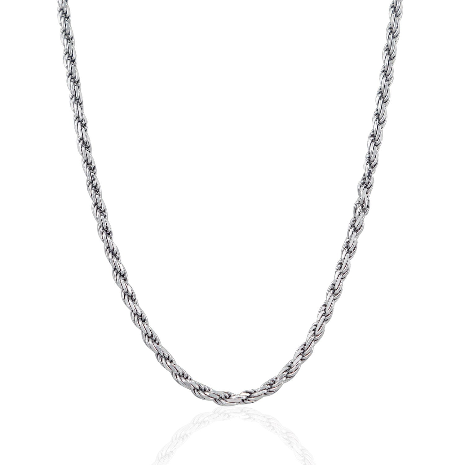 Sterling Silver Diamond Cut Rope Style Chain (3.60 mm) - The Best Accessory