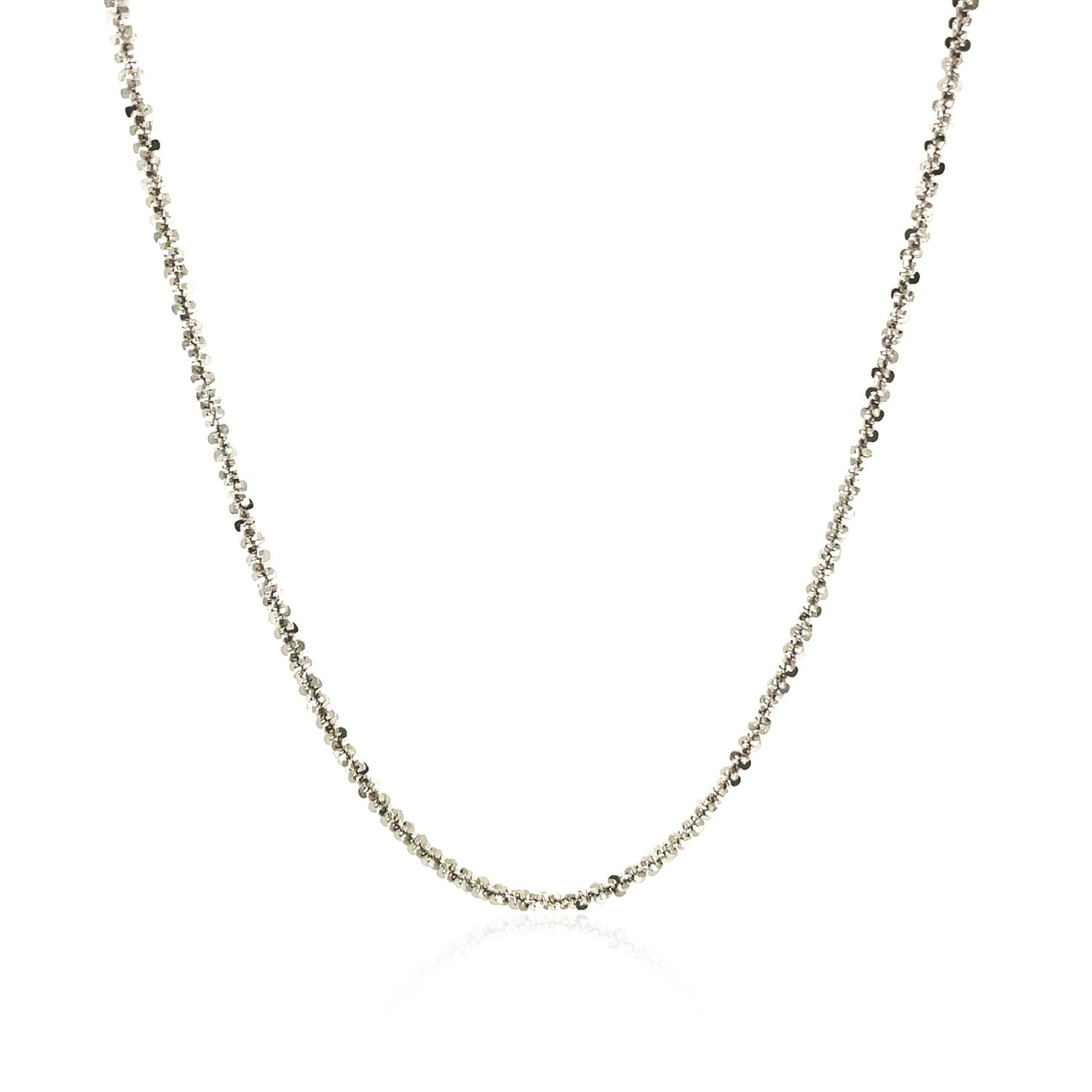 Rhodium Plated Sterling Silver Sparkle Style Chain (1.60 mm) - The Best Accessory
