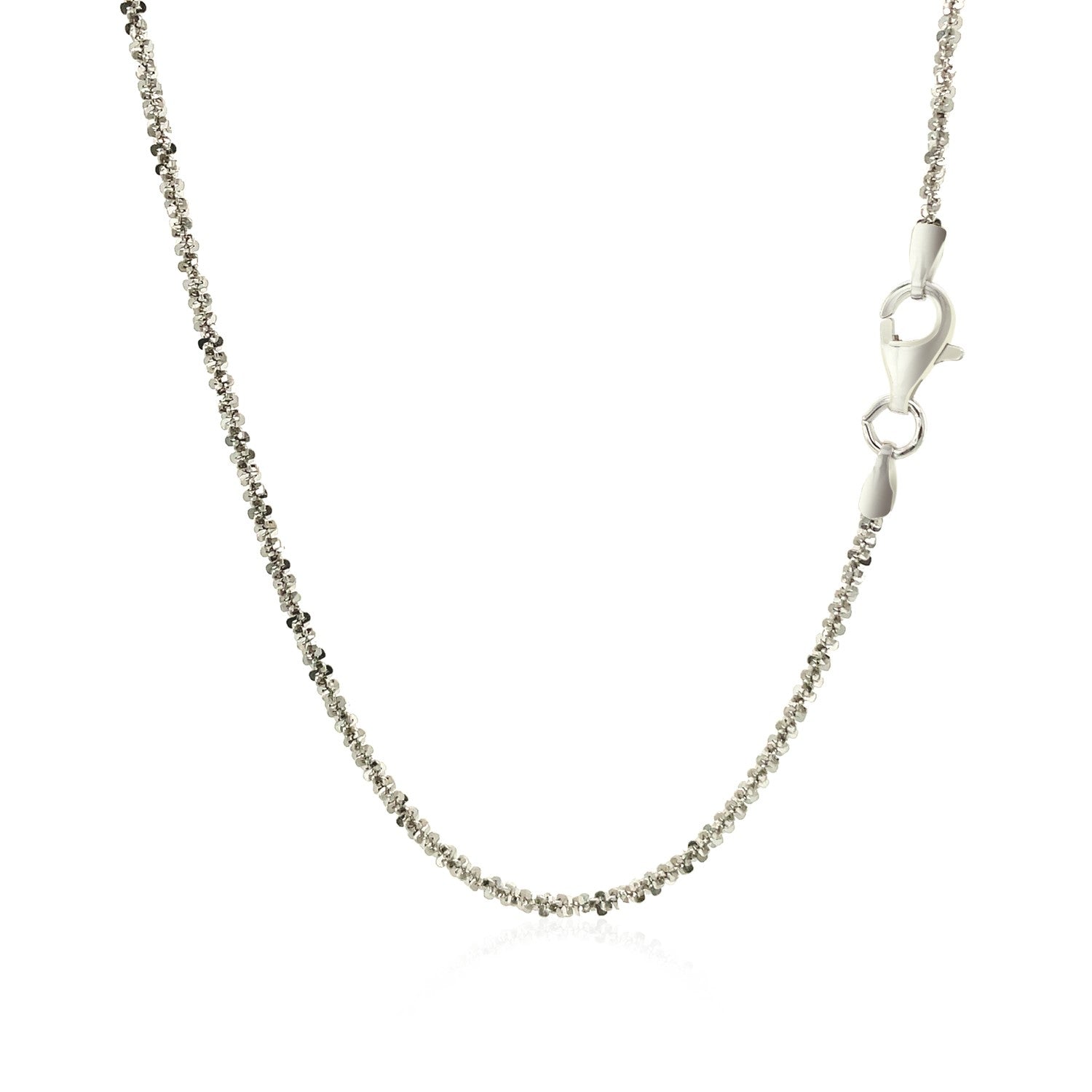 Rhodium Plated Sterling Silver Sparkle Style Chain (1.60 mm) - The Best Accessory