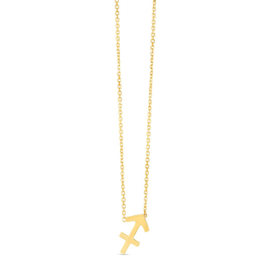14K Yellow Gold Sagittarius Necklace - The Best Accessory
