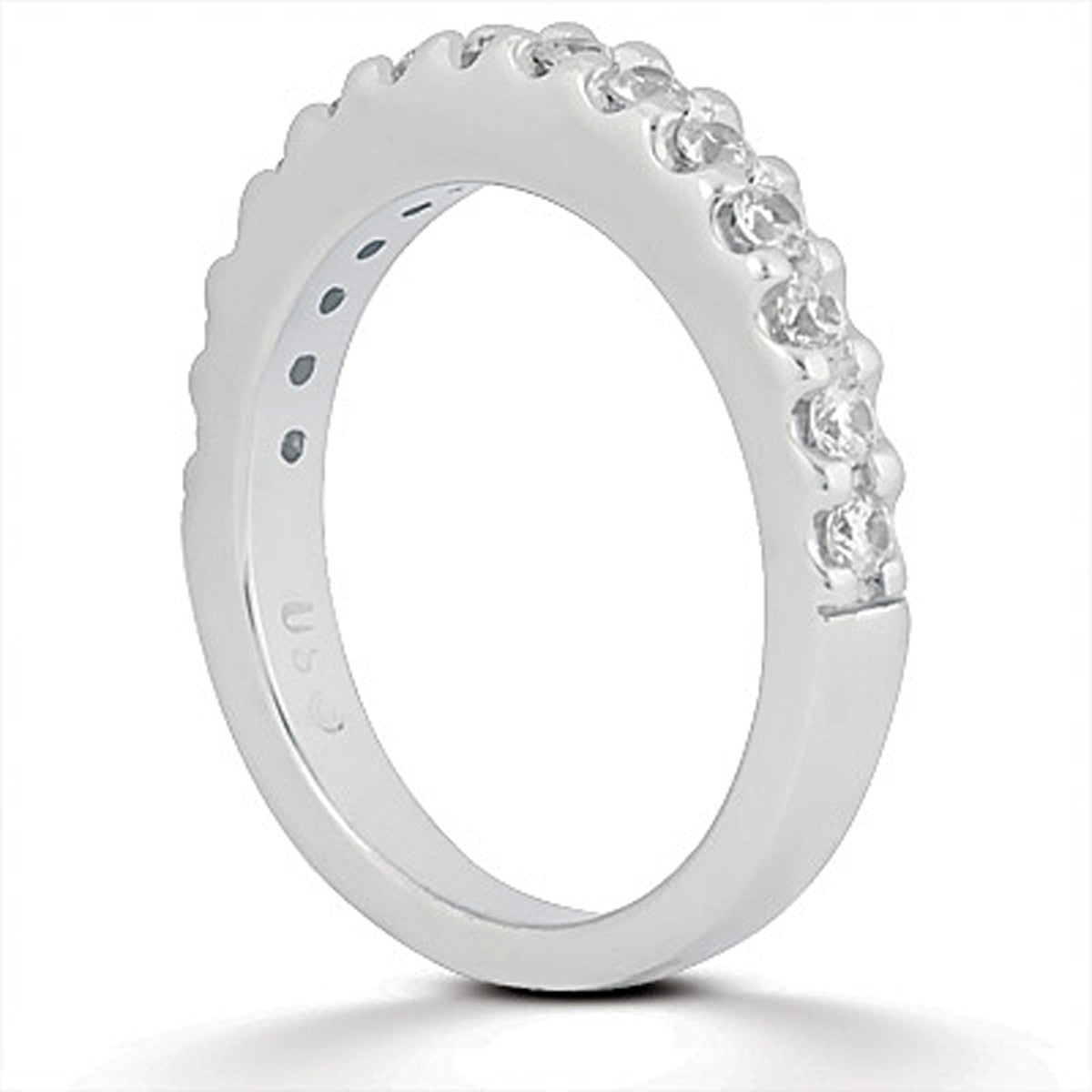 14k White Gold Shared Prong Diamond Wedding Ring Band - The Best Accessory