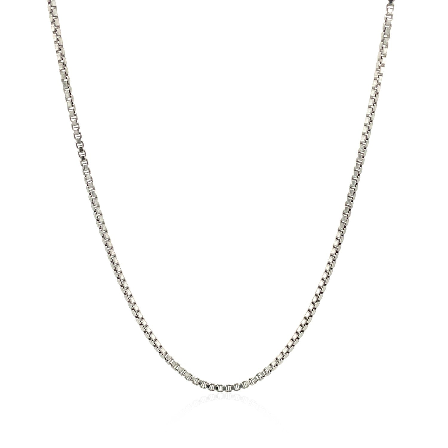 Sterling Silver Rhodium Plated Box Chain (1.30 mm) - The Best Accessory