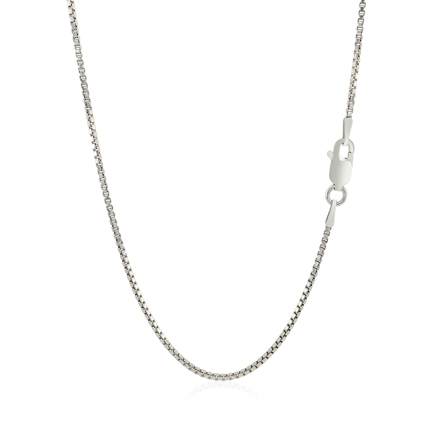 Sterling Silver Rhodium Plated Box Chain (1.30 mm) - The Best Accessory