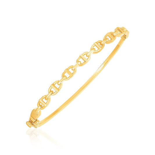 Multiple Links Mariner Bangle in 14K Yellow Gold - The Best Accessory