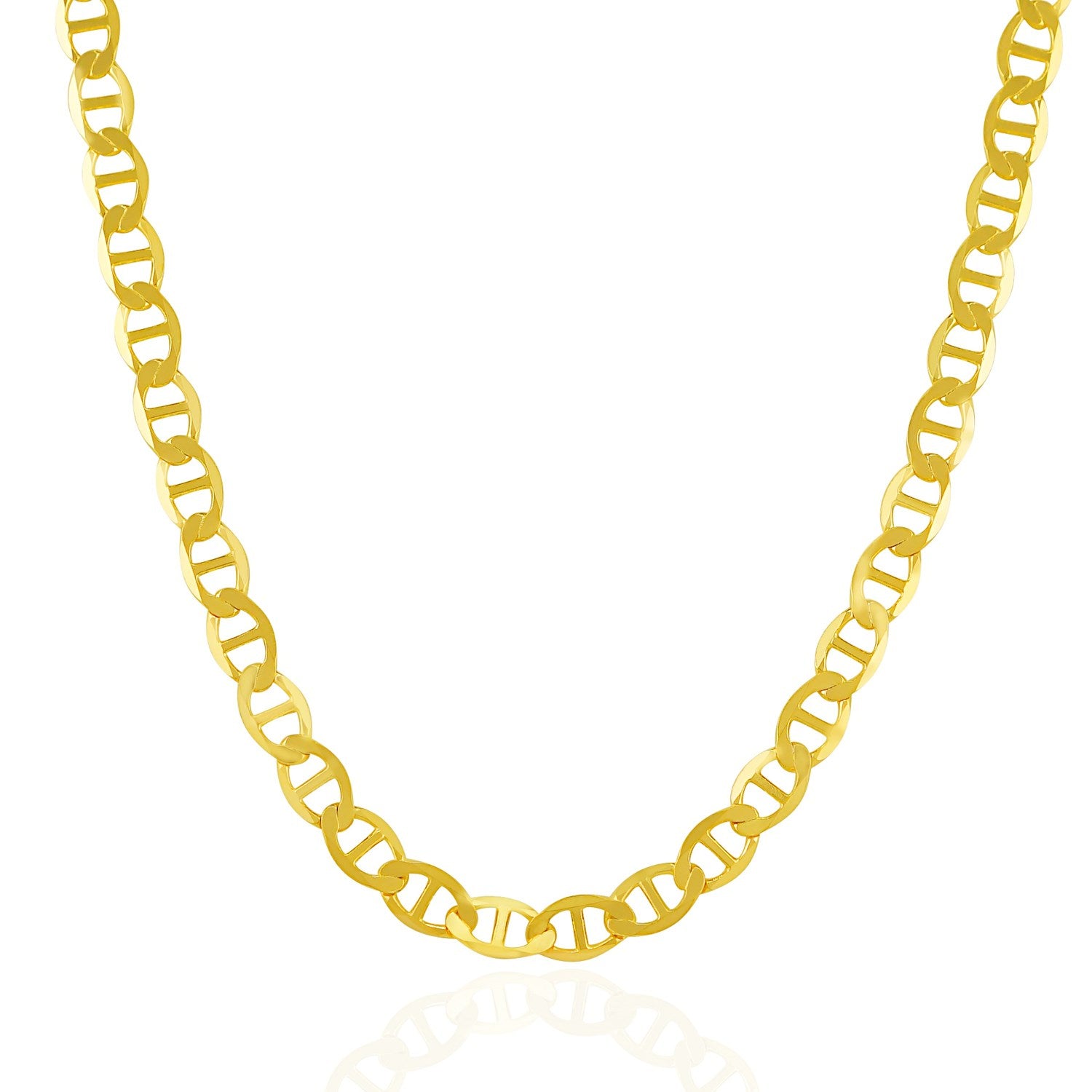 14k Yellow Gold Mariner Link Chain (6.30 mm) - The Best Accessory