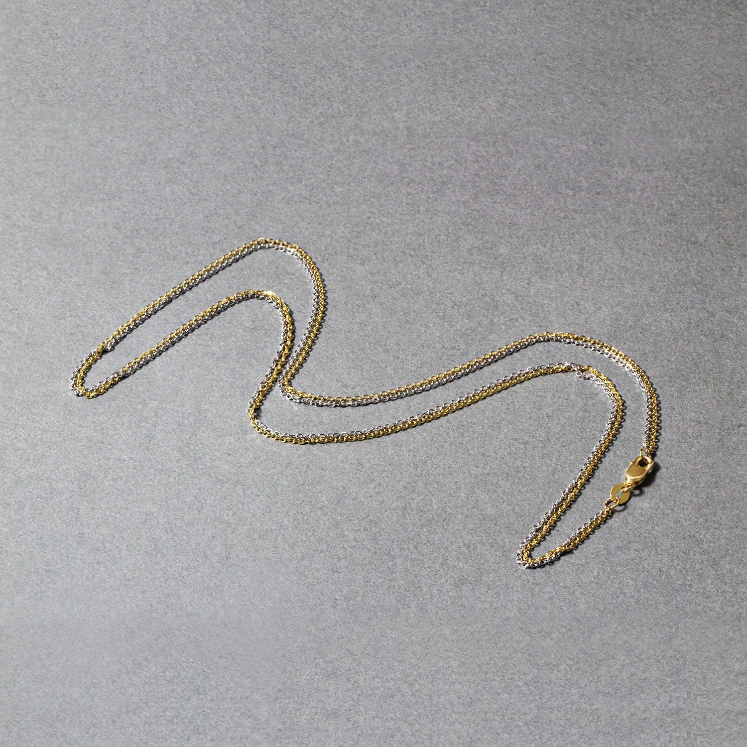 14k TwoTone Double Strand Cable Pendant Chain (1.1 mm) - The Best Accessory