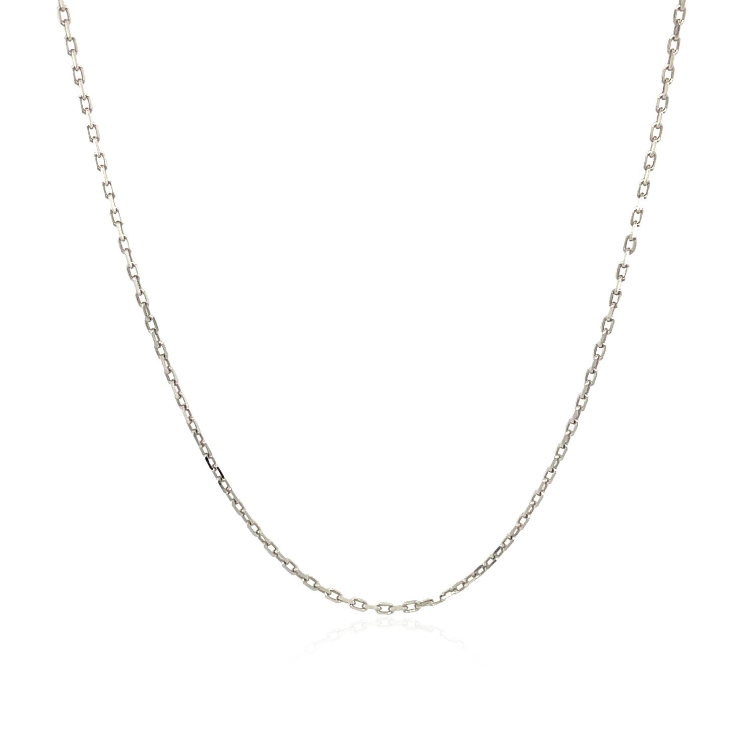 Sterling Silver Rhodium Plated Cable Chain (1.10 mm) - The Best Accessory