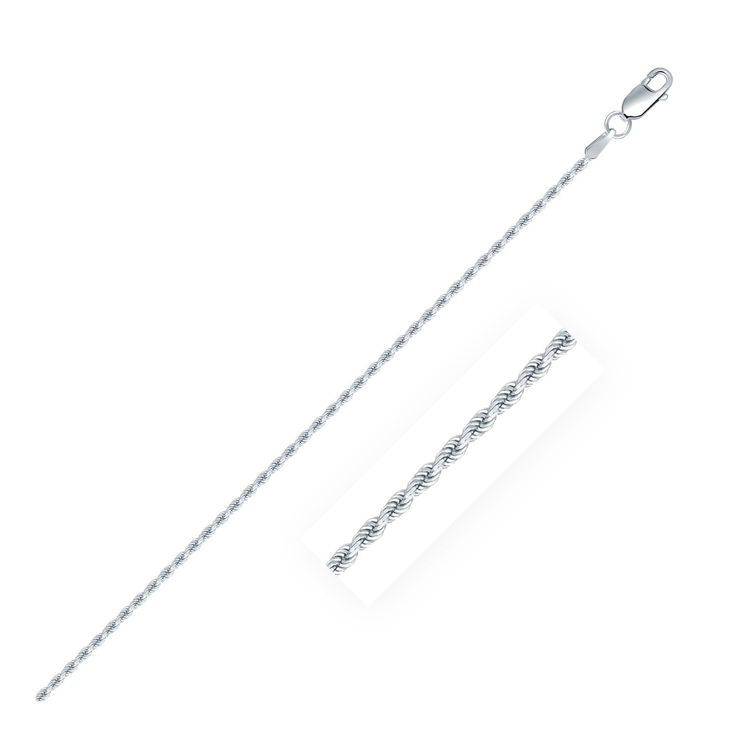 Sterling Silver Diamond Cut Rope Style Chain (1.40 mm) - The Best Accessory