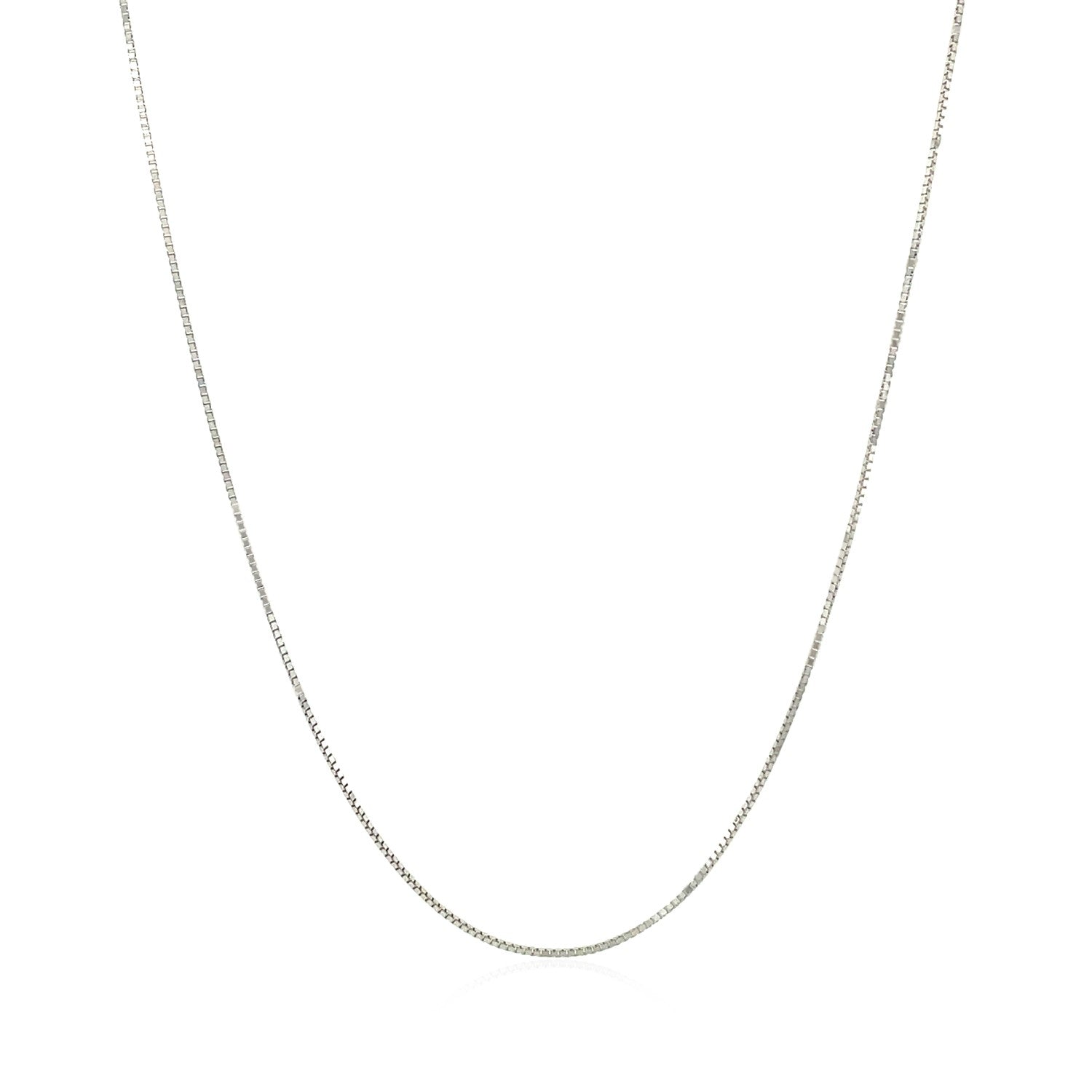 10k White Gold Classic Box Chain (0.60 mm) - The Best Accessory