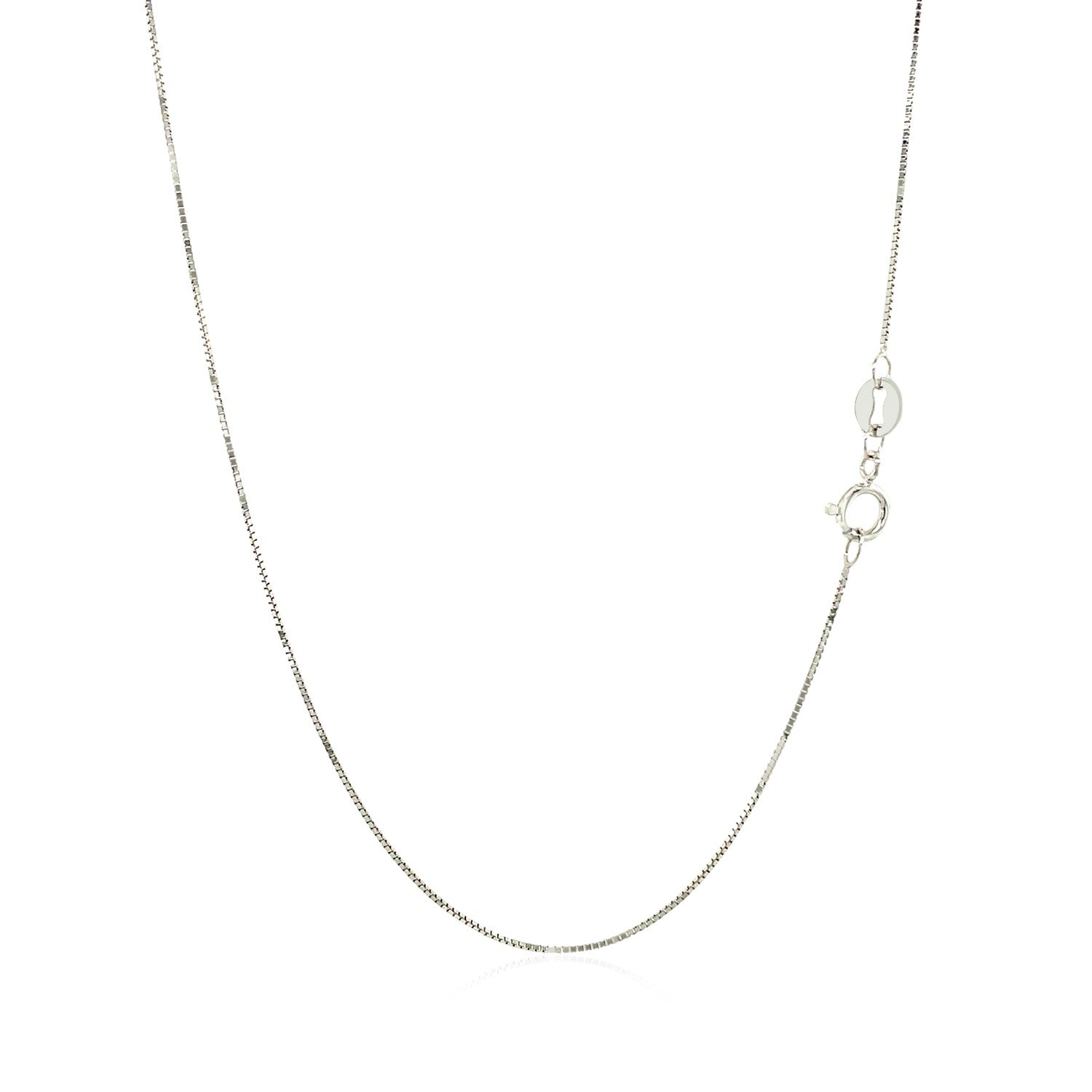 10k White Gold Classic Box Chain (0.60 mm) - The Best Accessory