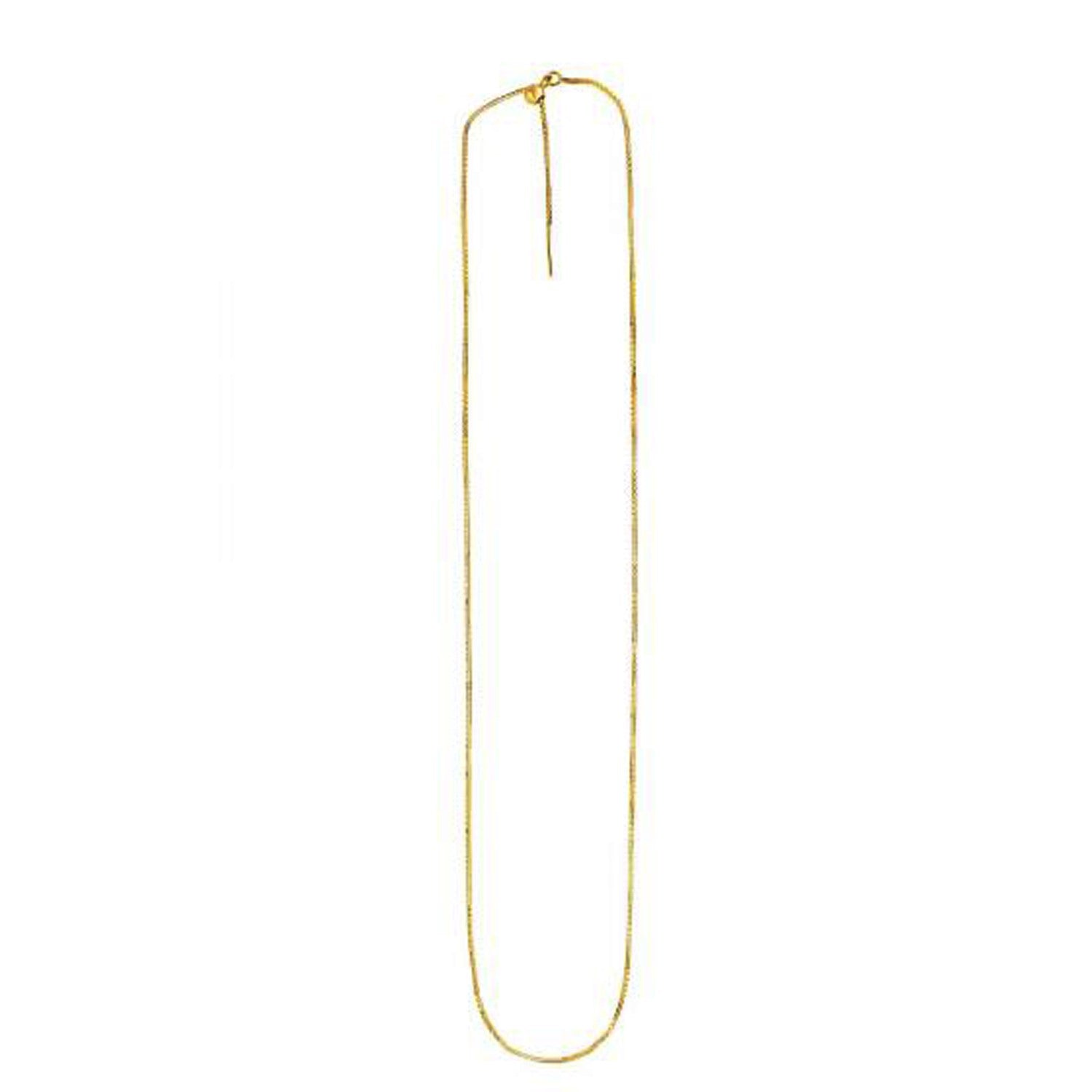 Endless Adjustable Box Chain in 14k Yellow Gold (0.95 mm) - The Best Accessory
