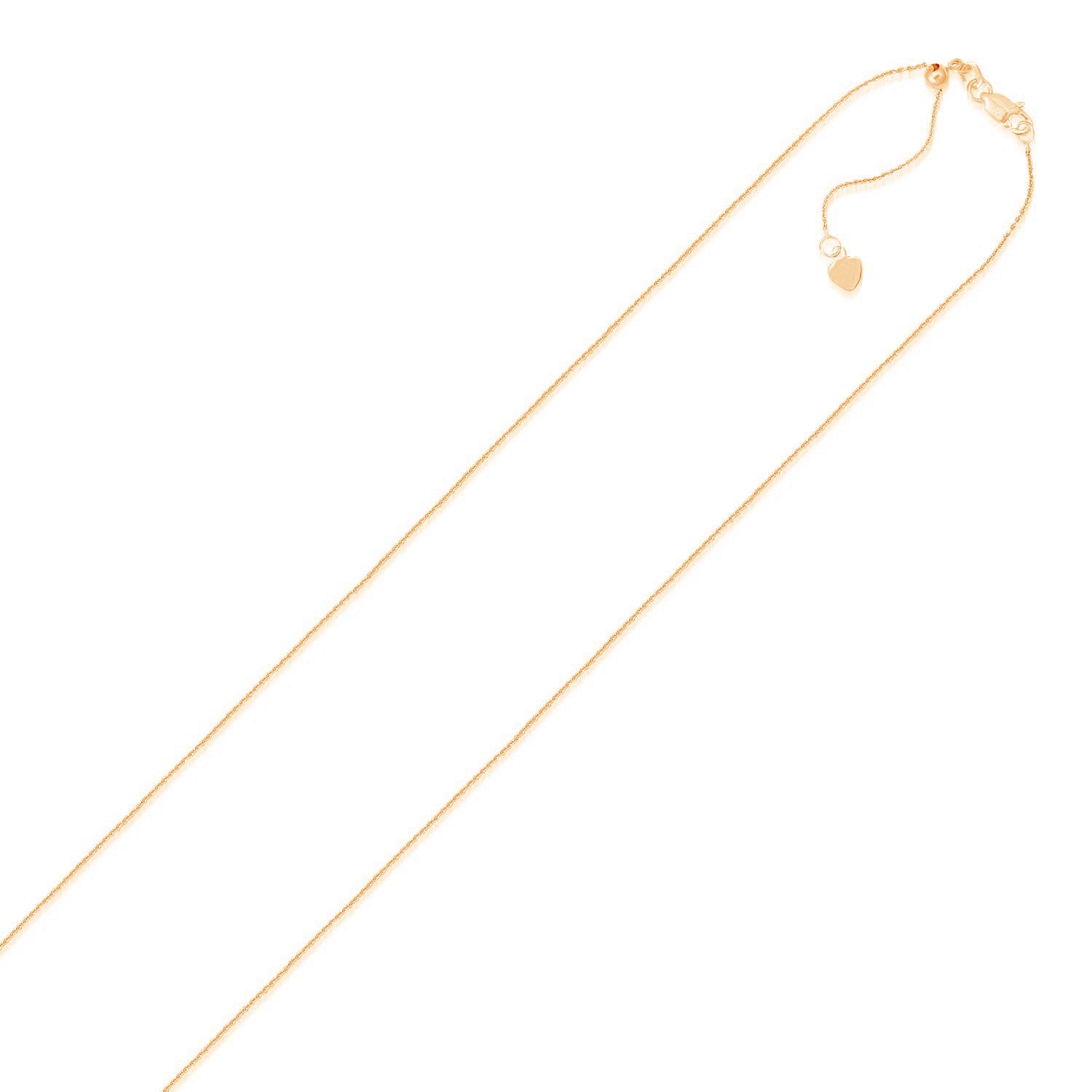 14k Rose Gold Adjustable Cable Chain (1.10 mm) - The Best Accessory