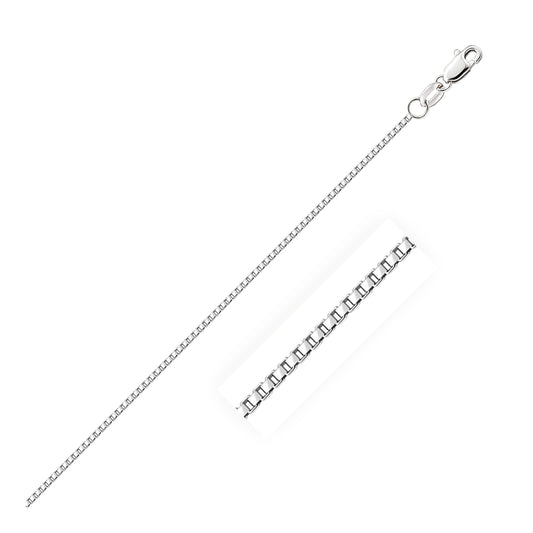 14k White Gold Octagonal Box Chain (1.00 mm) - The Best Accessory