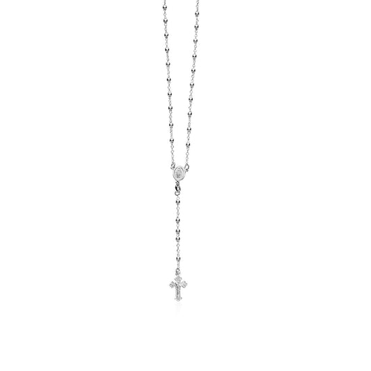 Fine Rosary Chain and Bead Necklace in Sterling Silver - The Best Accessory