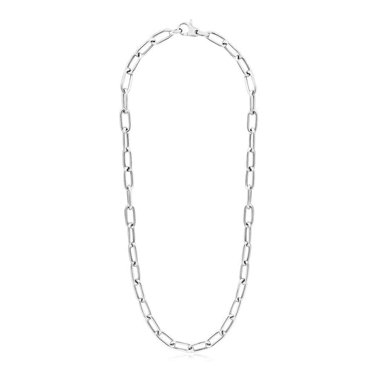 Sterling Silver Wide Paperclip Chain Necklace - The Best Accessory