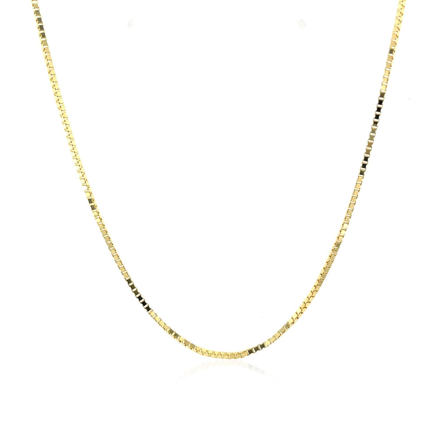18k Yellow Gold Classic Box Chain (0.85 mm) - The Best Accessory